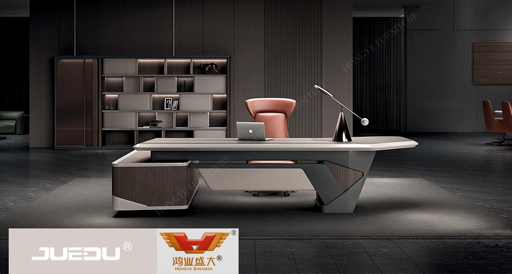 Luxury Modern CEO Boss L Shape Wooden Office Furniture Manager Executive Computer Desk