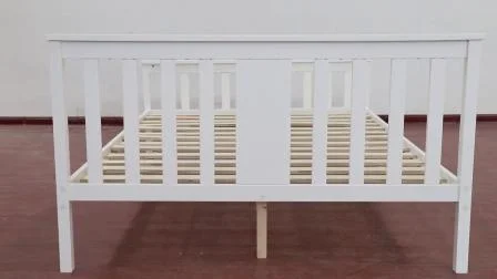 Junior Bed, Toddler Solid Wood Bed with Guardrail for Kids Home Furniture