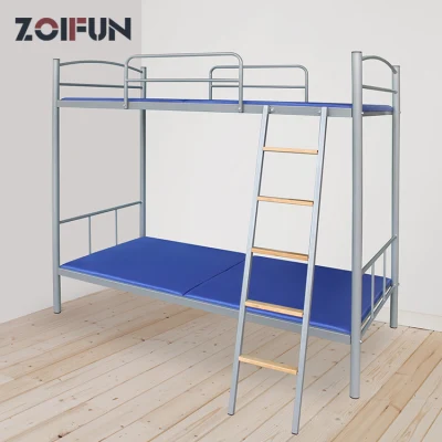 Zoifun School Furniture Student Loft Bed Double Size Metal Dormitory Bunk Bed School Bed